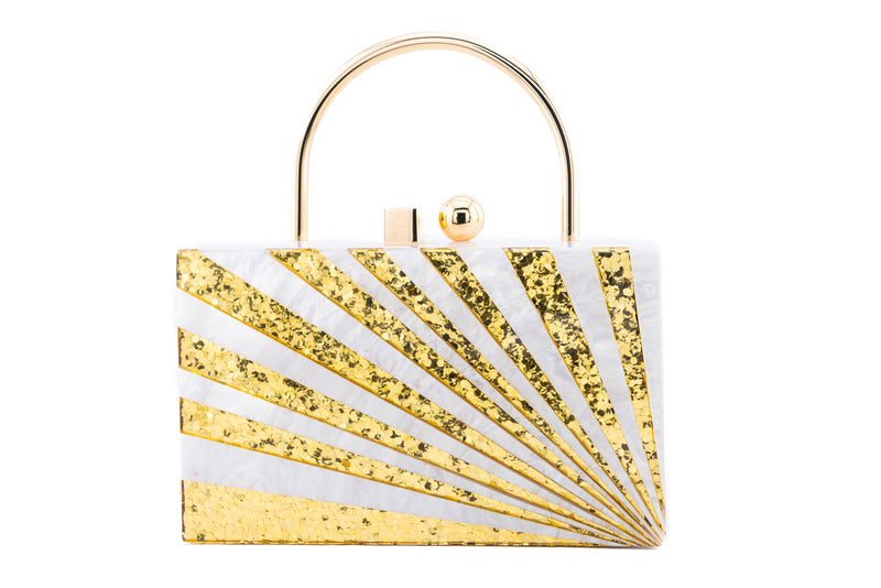 Zari Pearl Bridal Clutch Golden Colour from – ArtFlyck
